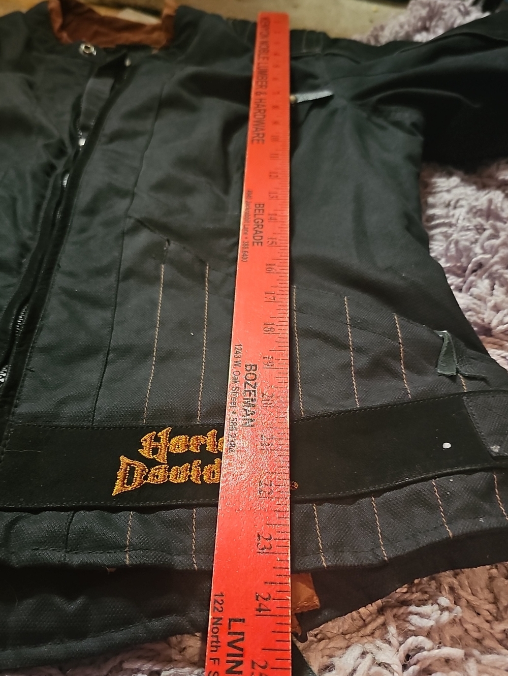 Q Womens Black And Orange Harley Davidson Jacket - Picture 11 of 14